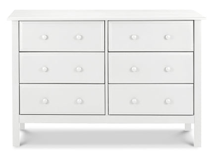 M5966W,DaVinci,Jayden 6-Drawer Double Wide Dresser in White Finish