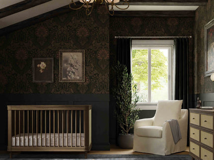 M23701NLBC,Namesake,Marin with Cane 3-in-1 Convertible Crib in Natural Walnut and Blonde Cane