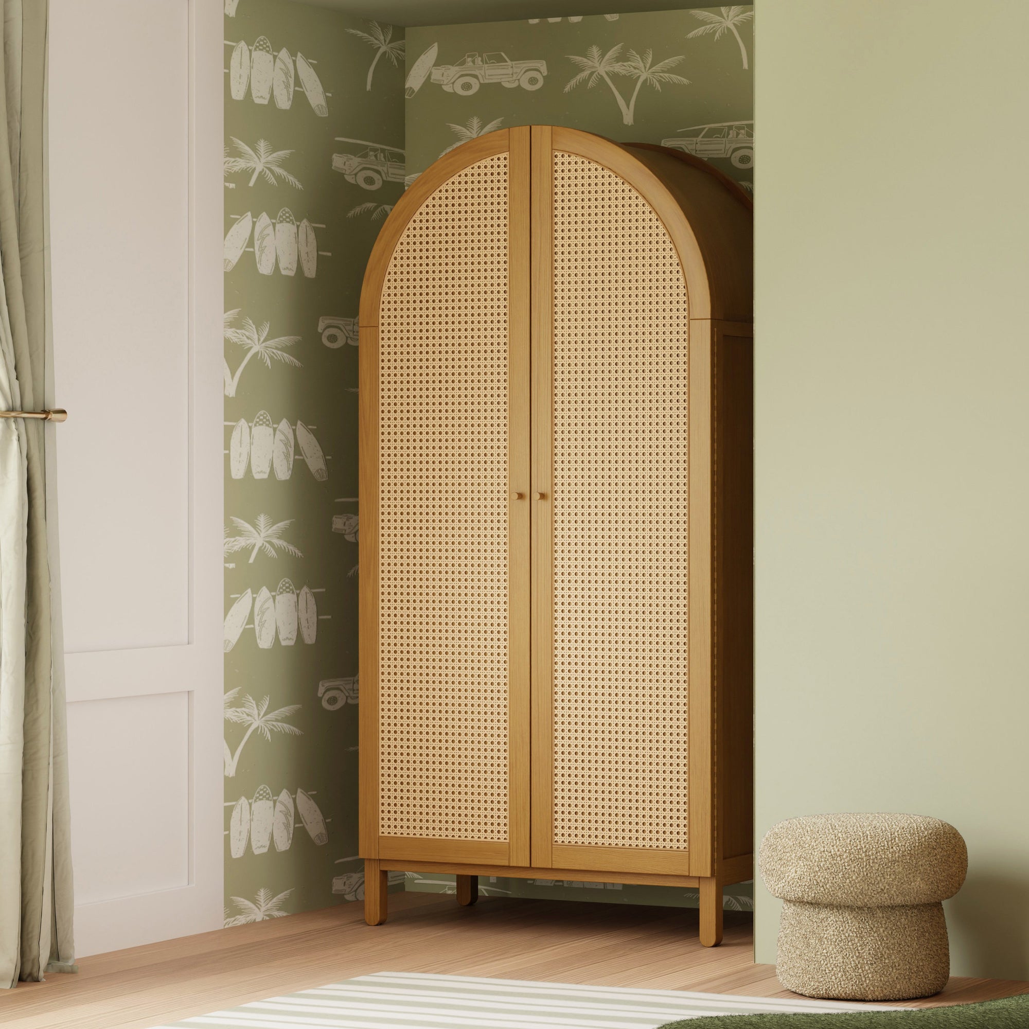 M25929HY,Babyletto Kids,Bondi Cane Armoire  Assembled in Honey