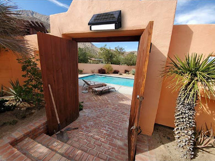 Pure Digital 11 4/5" Wide Black LED Outdoor Solar Powered Light