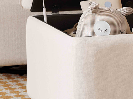 M20985PCMEW,Babyletto,Cali Storage Ottoman in Performance Cream Eco-Weave