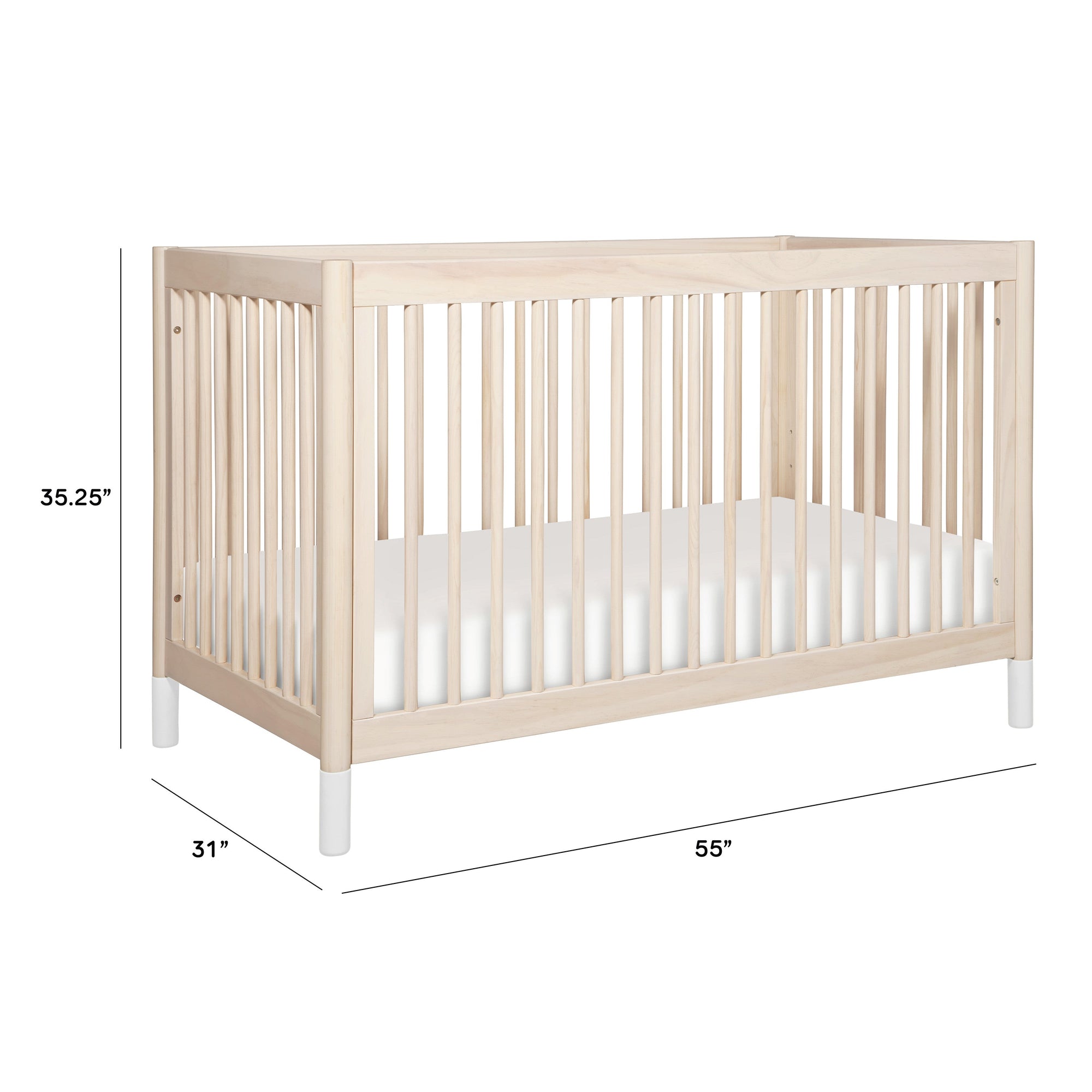 M12901NXW,Babyletto,Gelato 4-in-1 Convertible Crib w/Toddler Conversion Kit in Washed Natural  W Feet