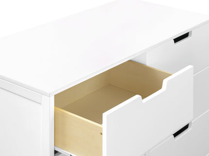 W4926WN,DaVinci,Marley 6-Drawer Double Dresser in White/Natural