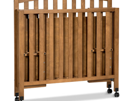 M18198CT,DaVinci,Dylan Folding Portable 3-in-1 MiniCrib and TwinBed in Chestnut