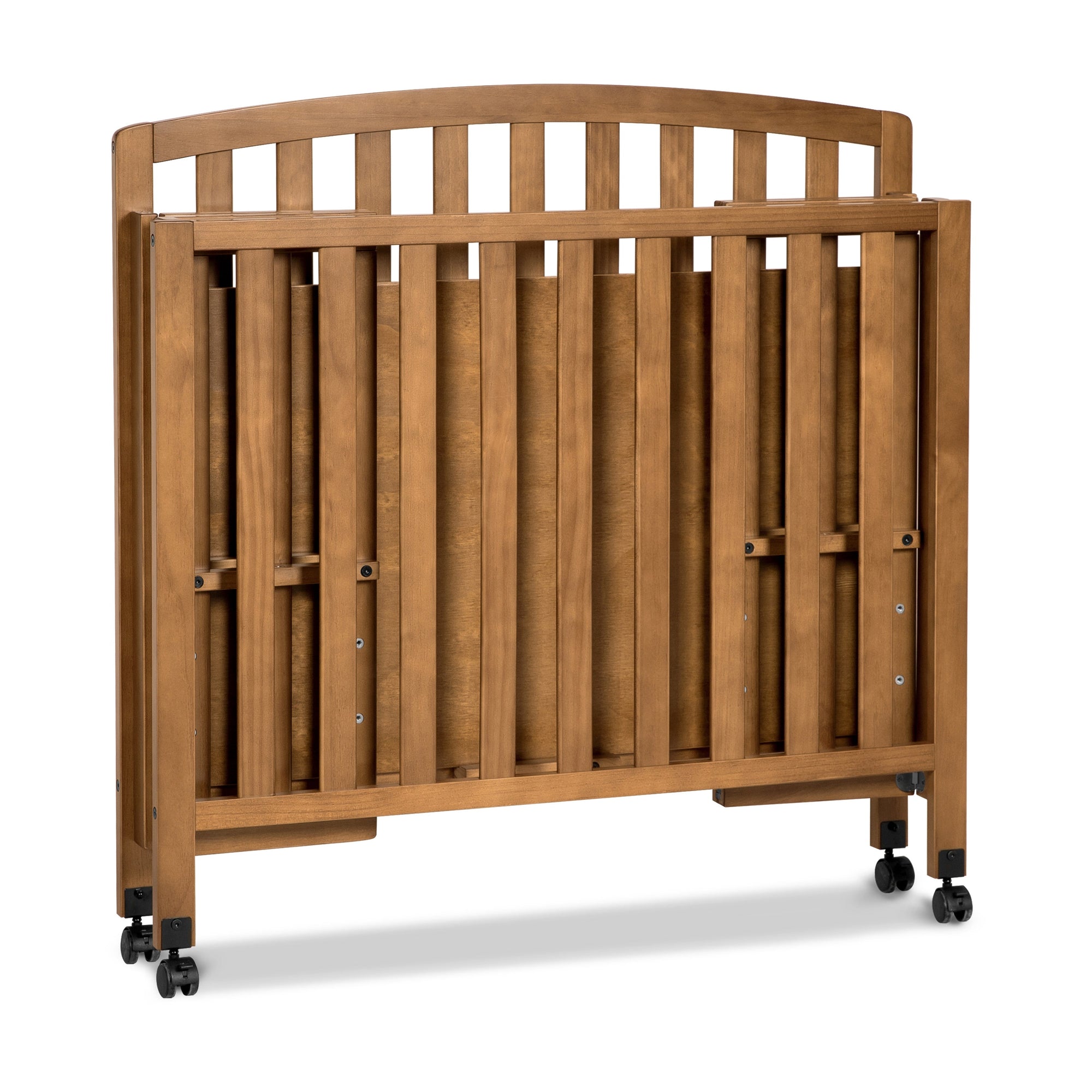 M18198CT,DaVinci,Dylan Folding Portable 3-in-1 MiniCrib and TwinBed in Chestnut