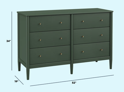 M27326FRGR,DaVinci,Frem 6-Drawer Dresser in Forest Green