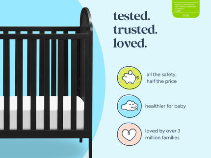 M23901E,DaVinci,Beau 3-in-1 Convertible Crib in Ebony