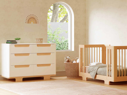 M23426WN,Babyletto,Yuzu 6-Drawer Dresser in White/Natural