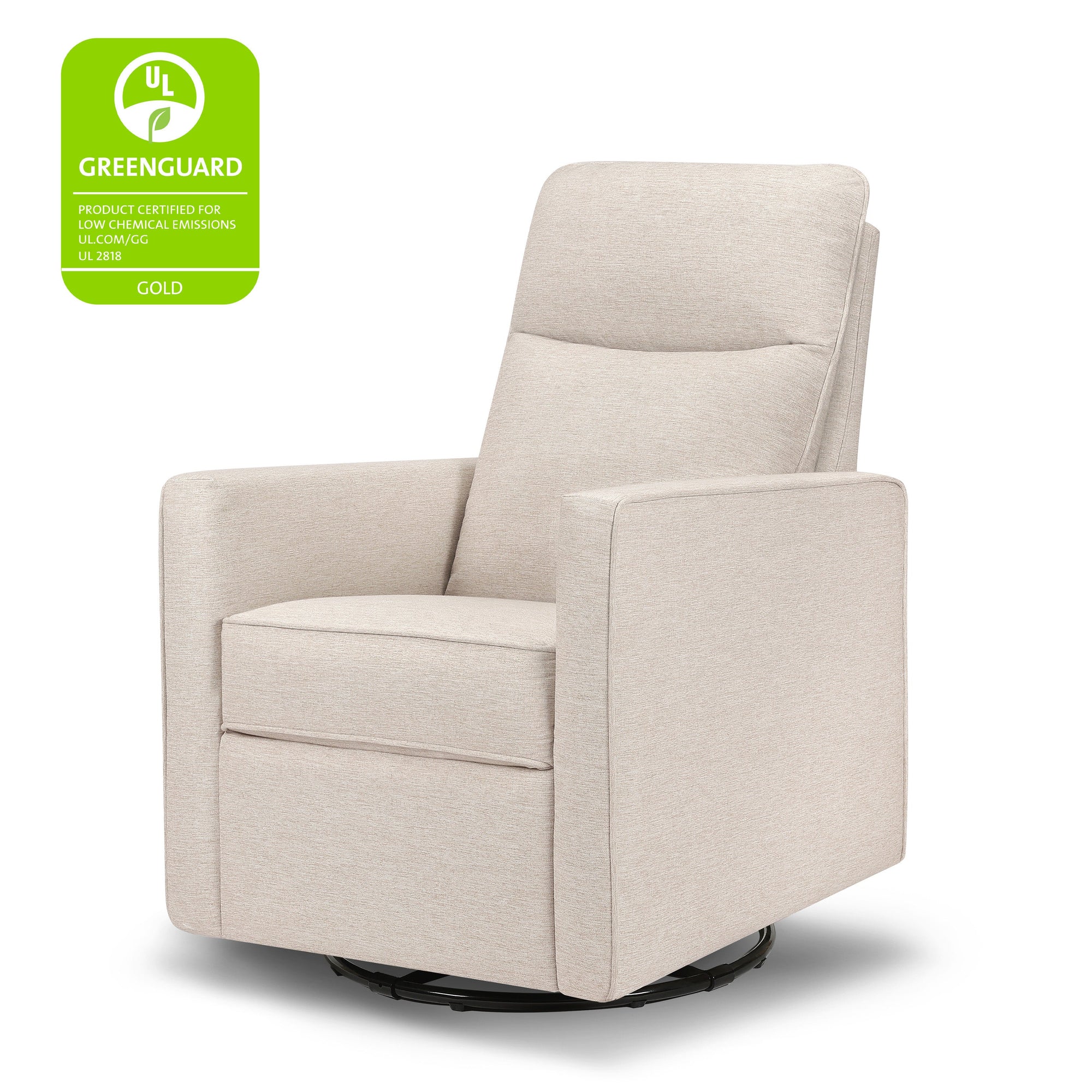 M19787BH,DaVinci,Gabby Pillowback Swivel Glider in Beach