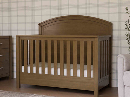 B26401LDF,Monogram by Namesake,Hemsted 4-in-1 Convertible Crib in Walnut Driftwood