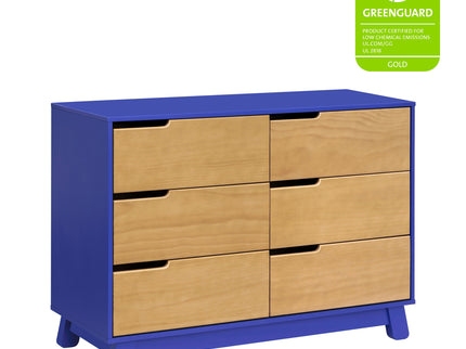 M4216CBTHY,Babyletto,Hudson 6-Drawer Double Dresser  Assembled in Cobalt and Honey