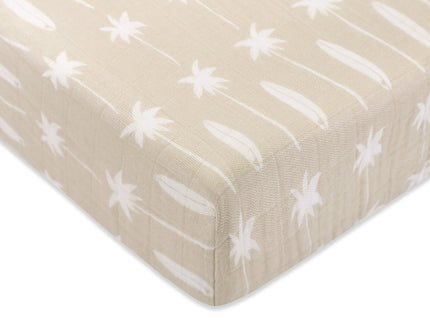 T27035,Babyletto,Beach Bum Muslin Crib Sheet in GOTS Certified Organic Cotton