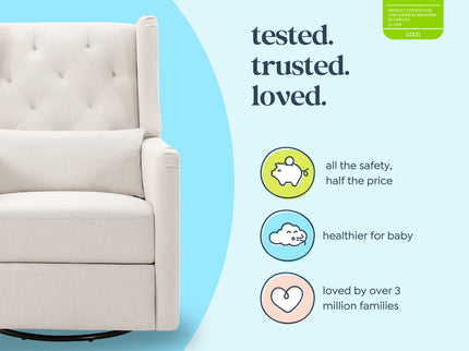 M22487PCMEW,DaVinci,Everly Recliner in Performance Cream Eco-Weave