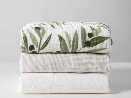 T29435,Babyletto,Plain White Muslin Crib Sheet in GOTS Certified Organic Cotton