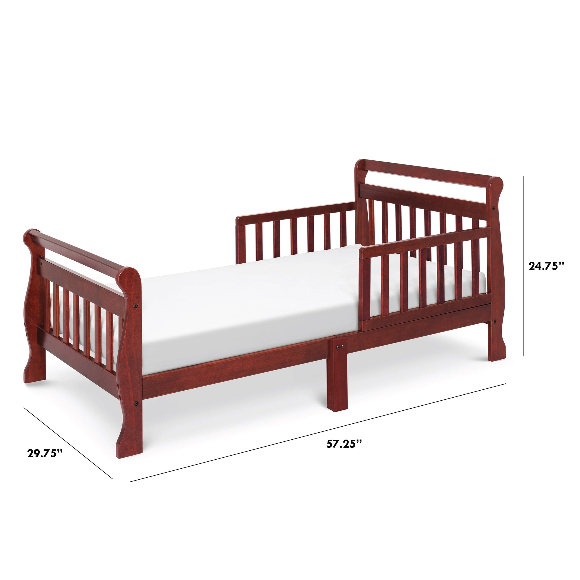 M2990C,DaVinci,Sleigh Toddler Bed in Rich Cherry Finish