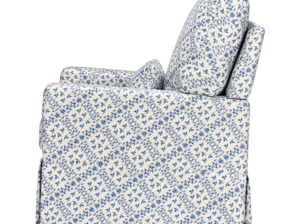 M21787BLT,Namesake,Sarah Flint x Namesake Crawford Swivel Glider in Blue Lattice Performance Eco-Weave