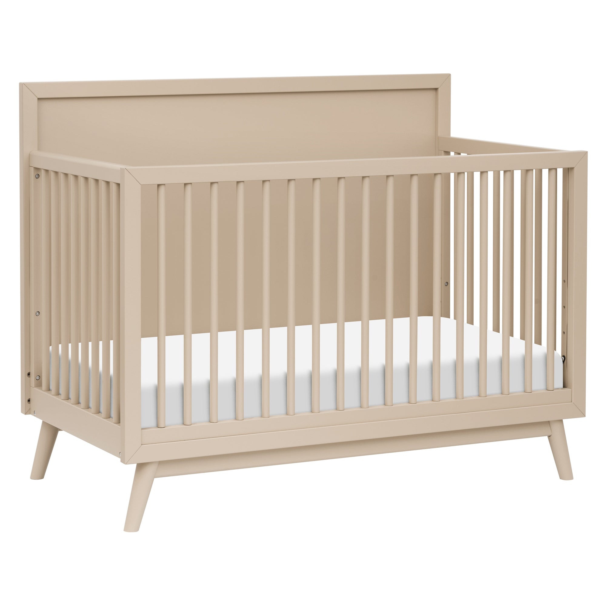 M15901TPE,Babyletto,Palma Mid-Century 4-in-1 Convertible Crib w/Toddler Bed Conversion in Taupe