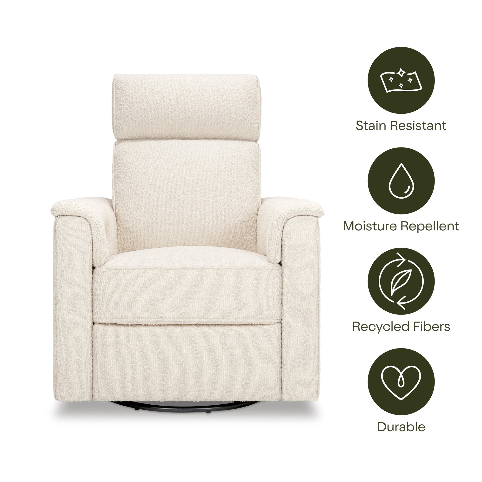 M17186PWB,Namesake,Willa Plus Power Glider Recliner w/ Power Headrest in Performance Ivory Boucle