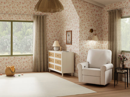 B17787PNET,Monogram by Namesake,Monroe Pillowback Power Recliner in Performance Natural Eco-Twill