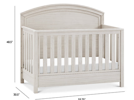 B26401WDF,Monogram by Namesake,Hemsted 4-in-1 Convertible Crib in White Driftwood