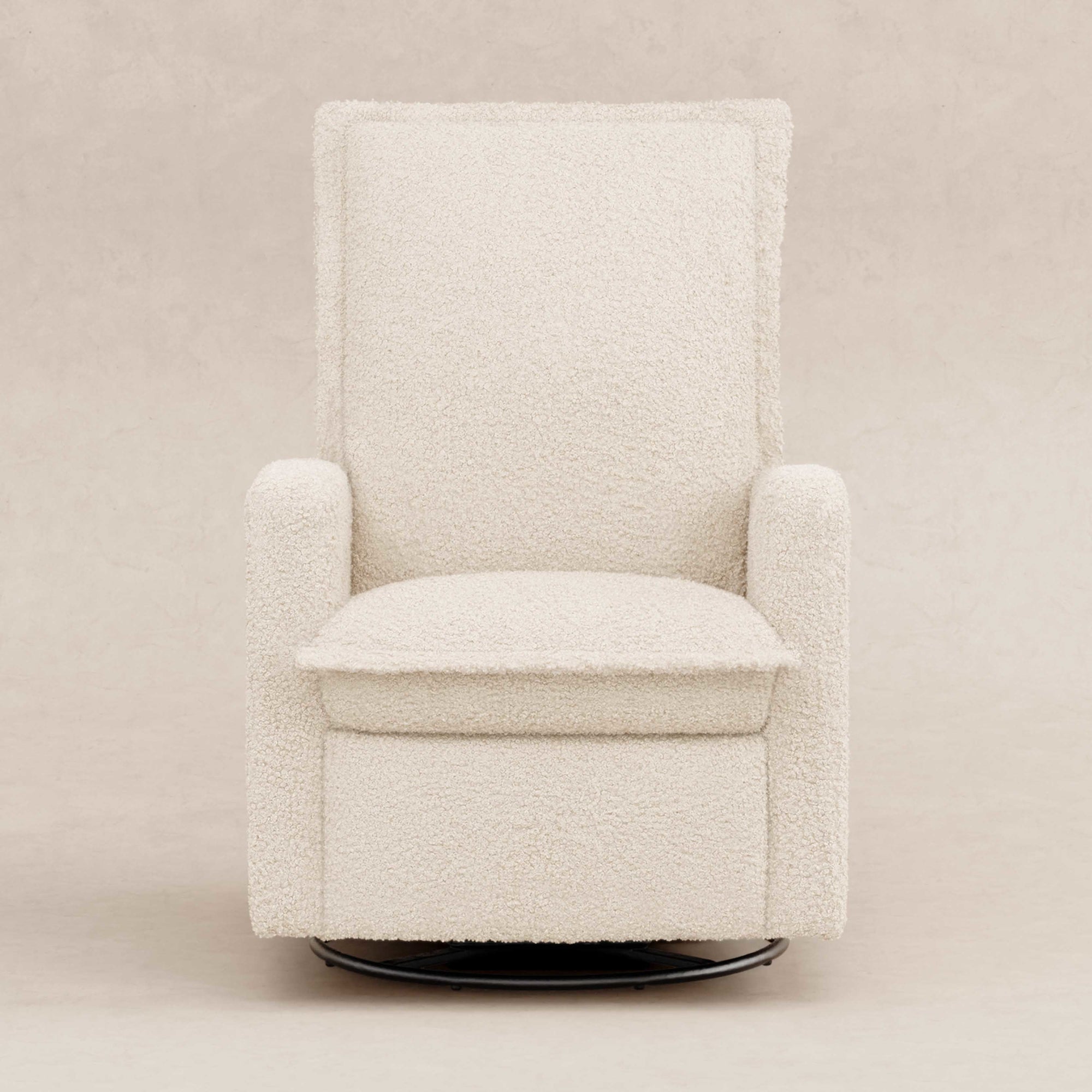 M20977AT,Babyletto,Cali Flange Gliding Swivel Recliner in Almond Teddy Loop