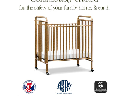 M15598VG,Namesake,Abigail 3-in-1 Convertible Mini Crib in Vintage Gold