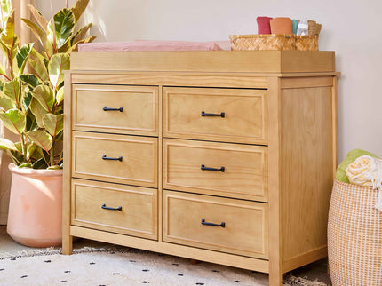 M12826HY,DaVinci,Charlie 6-Drawer Double Dresser in Honey