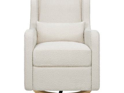 M22187WBLB,Babyletto,Wally Swivel Glider in Ivory Boucle w/Light Wood Base