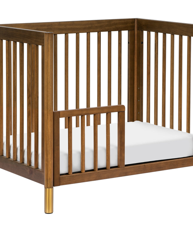 M12998NLGLD,Babyletto,Gelato 4-in-1 Convertible Mini Crib and Twin bed in Natural Walnut Finish with Gold Feet