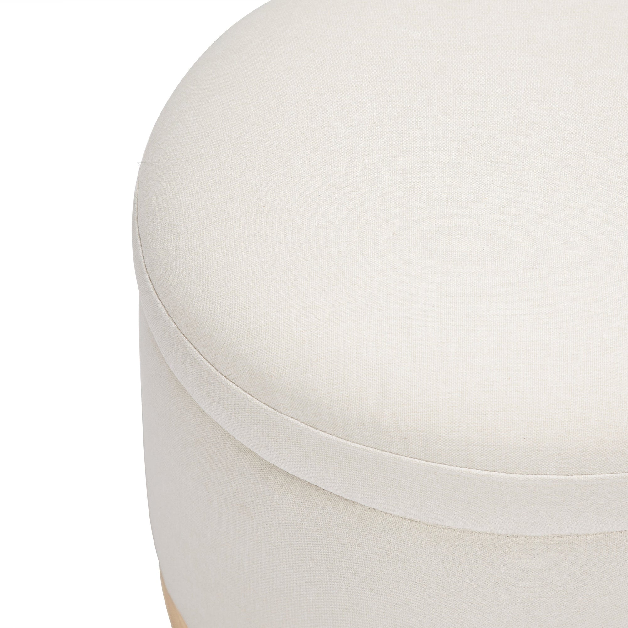 M22885PCMEWLB,Babyletto,Naka Storage Ottoman in Performance Cream Eco-Weave w/ Light wood base