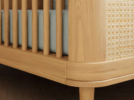 M23701HYHC,Namesake,Marin with Cane 3-in-1 Convertible Crib in Honey and Honey Cane