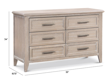 B14416SDB,Monogram by Namesake,Beckett 6-Drawer Dresser in Sandbar