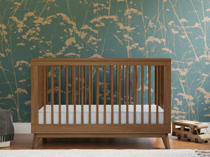 M5801NL,Babyletto,Scoot 3-in-1 Convertible Crib w/Toddler Bed Conversion Kit in Natural Walnut