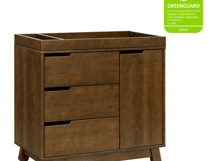 M4223NL,Babyletto,Hudson 3-Drawer Changer Dresser w/Removable Changing Tray in Natural Walnut