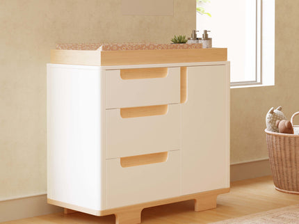M23423WN,Babyletto,Yuzu 3-Drawer Changer Dresser in White/Natural