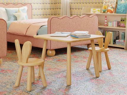 M32110LTW,Babyletto Kids,Hoppy Play Table & Chair Set in Light Wood