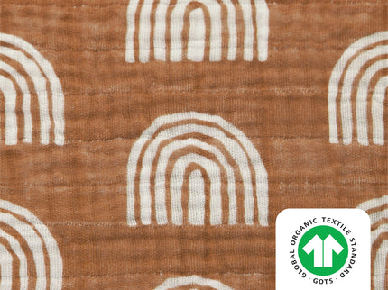 T29034,Babyletto,Rainbow Muslin All-Stages Bassinet Sheet in GOTS Certified Organic Cotton