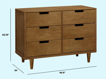 W4926L,DaVinci,Marley 6-Drawer Double Dresser in Walnut