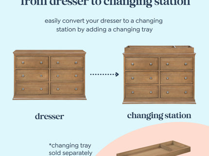 M4426HN,DaVinci,DaVinci Signature 6-Drawer Double Dresser in Hazelnut