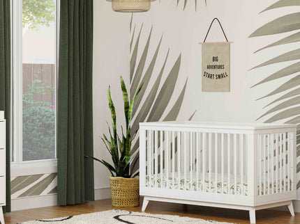 M5801W,Babyletto,Scoot 3-in-1 Convertible Crib w/Toddler Bed Conversion Kit in White