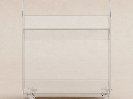 M15614K,Babyletto,Presto Acrylic Bookcase and Cart in Acrylic