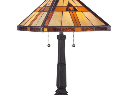 Quoizel Bryant 23" High Bronze Tiffany-Style Architectural Table Lamp