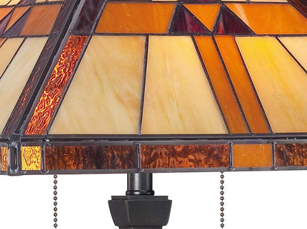 Quoizel Bryant 23" High Bronze Tiffany-Style Architectural Table Lamp