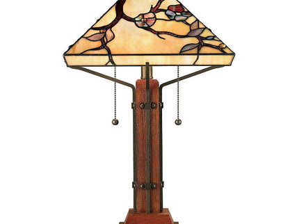 Quoizel Grove Park 23 1/2" High Art Glass Tiffany-Style Table Lamp