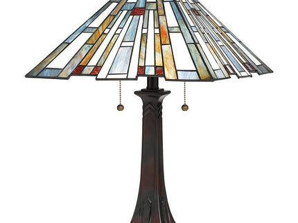 Quoizel Maybeck 24 3/4" Valiant Bronze Tiffany-Style Table Lamp