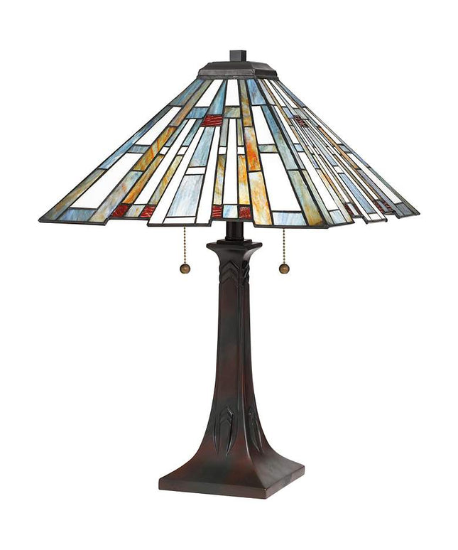 Quoizel Maybeck 24 3/4" Valiant Bronze Tiffany-Style Table Lamp
