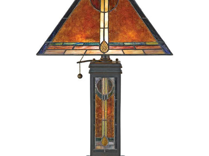 Quoizel San Gabriel 23" Arts and Crafts Mission Night Light Table Lamp