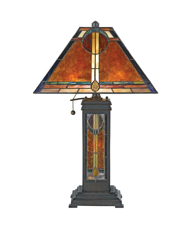 Quoizel San Gabriel 23" Arts and Crafts Mission Night Light Table Lamp