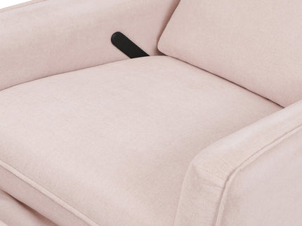 M19387PBPEW,DaVinci,Penny Swivel Recliner in Performance Pale Blush Pink Eco-Weave