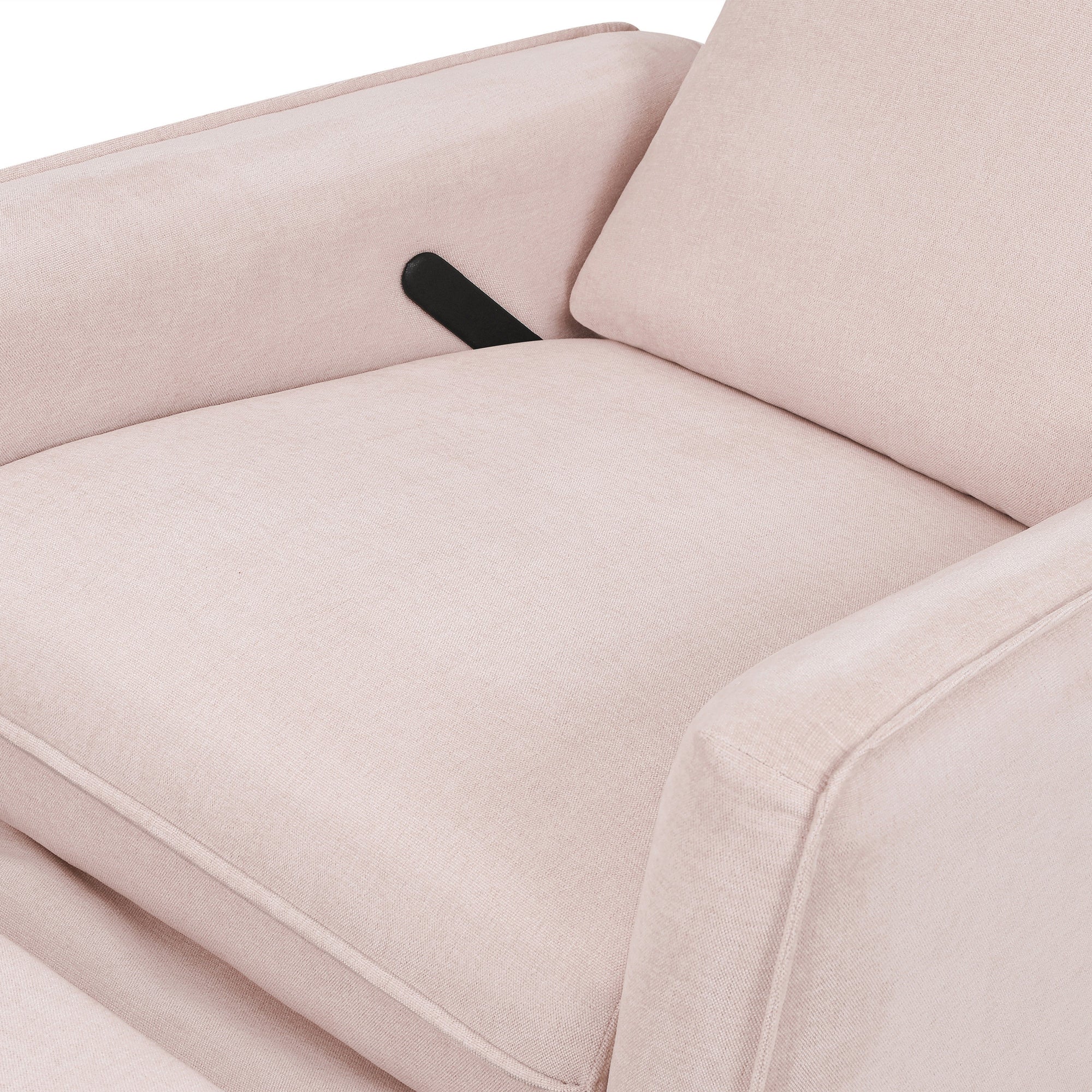 M19387PBPEW,DaVinci,Penny Swivel Recliner in Performance Pale Blush Pink Eco-Weave